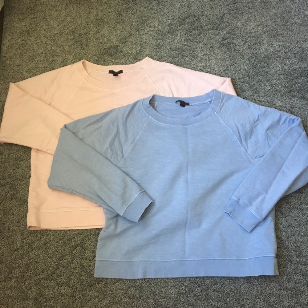 2 XL J Crew Pastel Sweatshirt Blue Pink